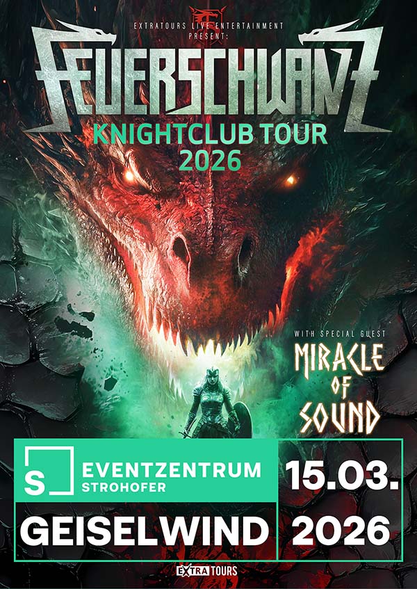Feuerschwanz und Miracle Of Sound am 15.03.2026 in der Eventhalle Geiselwind